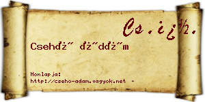 Csehó Ádám névjegykártya